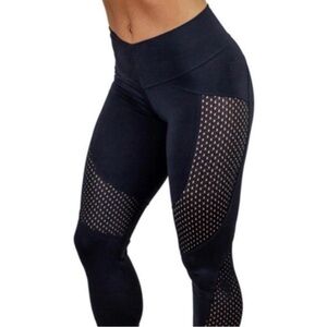 Women's Black Mesh Leggings